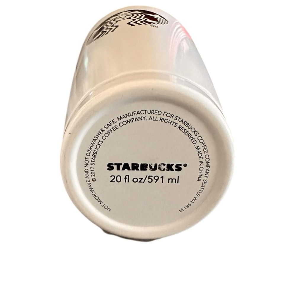 Starbucks 2017 White Black Mermaid Stainless Steel Tumbler 20 fl oz. ***Item: H - Picture 3 of 7